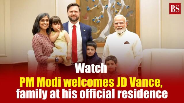 Watch: PM Modi welcomes US Vice President JD Vance, family at his official residence