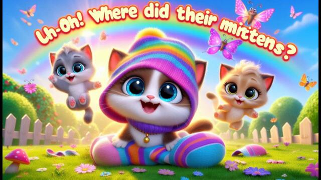 Three Playful Kittens | Cute kitten | Nursery Rhymes & Kids Songs