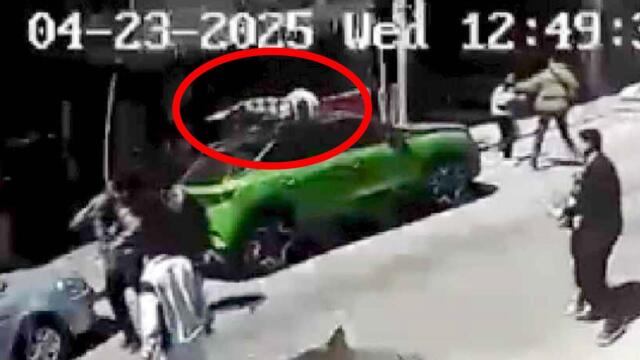 Man Lands on Car Roof After Jumping to Flee Earthquake