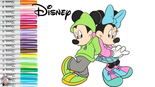 Disney Minnie and Mickey Mouse Coloring Book Pages with Daisy Duck