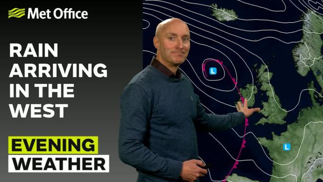 20/04/2025 – Rain moving north and more cloud– Evening Weather Forecast UK – Met Office Weather
