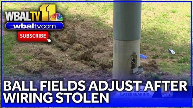 Ball fields close early after lights wiring stolen