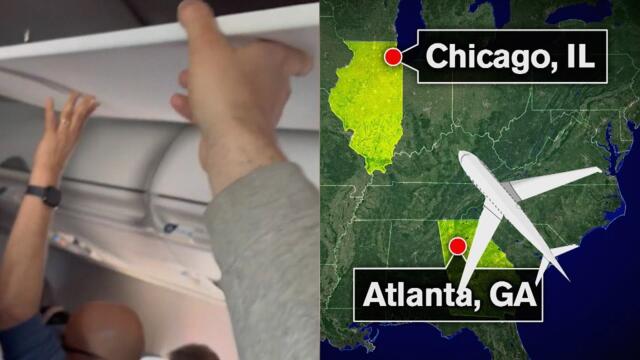 Plane Ceiling Collapses After Takeoff