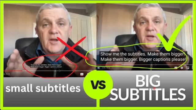 Make Subtitles BIGGER on YouTube [quick fix for CAPTION font size]