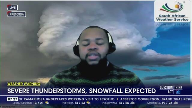 Weather Warning | Severe thunderstorms, snowfall expected