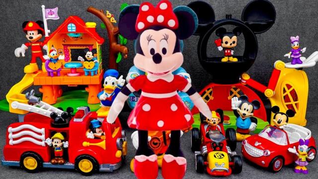 10 minute Satisfying Unboxing Disney Junior Mickey Mouse Clubhouse Vehicle Playset Review Toys ASMR
