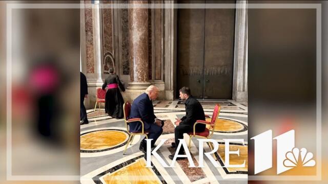 President Donald Trump and Zelenskyy meet before Pope's funeral