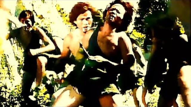 Prehistoric Savage Tribes fight against each other! (in color, restored in 4K)