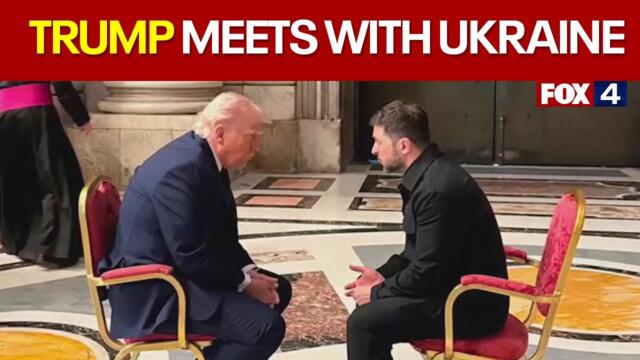 President Trump meets privately with Zelensky