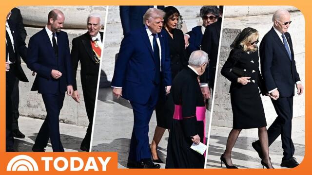Trump, Biden and other dignitaries attend Pope Francis' funeral