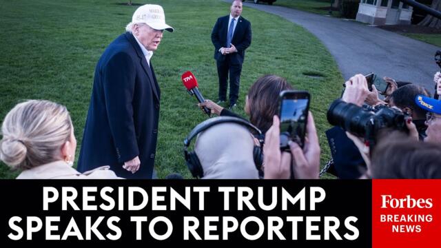 President Trump Returns To The White House, Speaks Briefly To Reporters