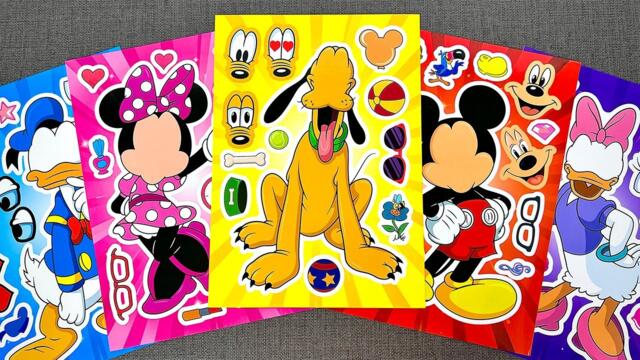 [🐾paper diy🐾] Mickey Mouse Fashion Sticker Book 🎀 Minnie Mouse & Donald Duck Goofy Pete 💖 미키 마우스