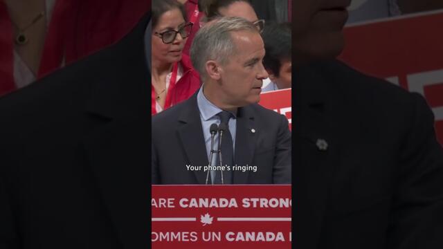 'It might be important': Phone rings during Carney's victory speech