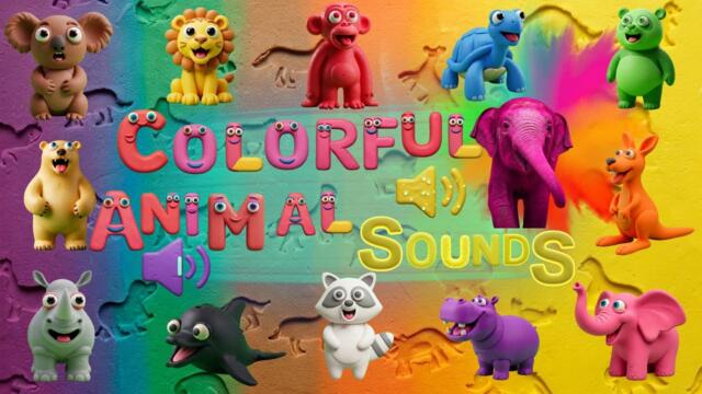 Colorful Animal Sounds 7! 🎨🐾 | Fun Zoo Animals & Colors Song | Munch, Boing, Splash!