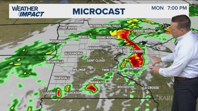 WEATHER: Clouds and showers for Sunday; strong storms for Monday