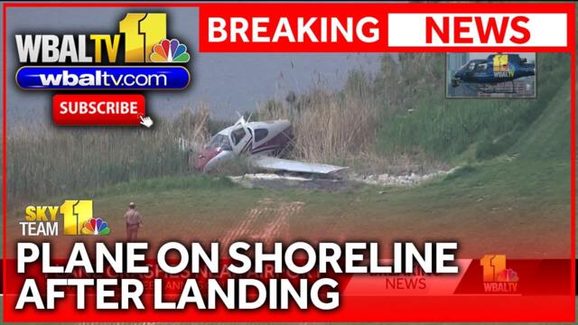 Plane ends up off runway at Bay Bridge Airport