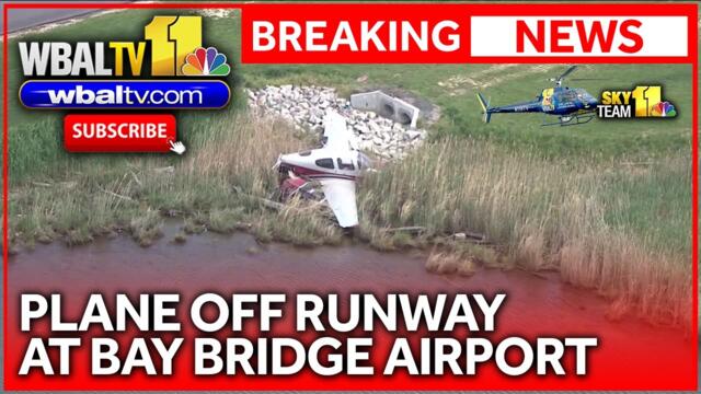 SkyTeam 11: Small plane runs off runway at Bay Bridge Airport