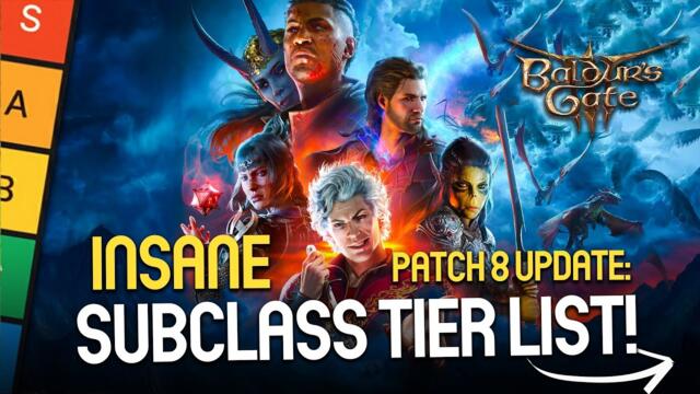 BG3 NEW Subclasses Ranked! Patch 8 Baldur's Gate 3 Tier List