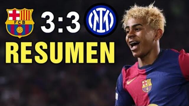 Barcelona vs Inter 3-3 Resumen y Goles (Liga de Campeones) Barcelona Inter 2025 HD