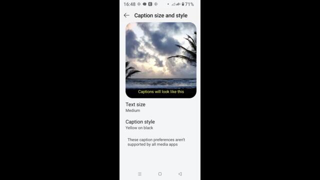 Automatic subtitles in Realme smartphone
