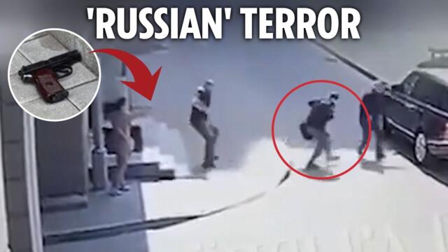 Moment Ukraine activist is shot in botched 'Russian' assassination attempt