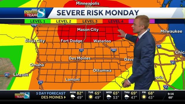 Iowa weather: What to know about strong storms expected Monday