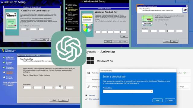 Trying to Activate All Microsoft Windows Versions With ChatGPT