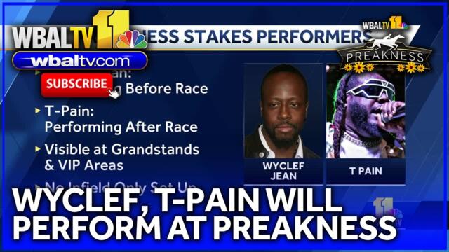 Wyclef, T-Pain performing at Preakness 150