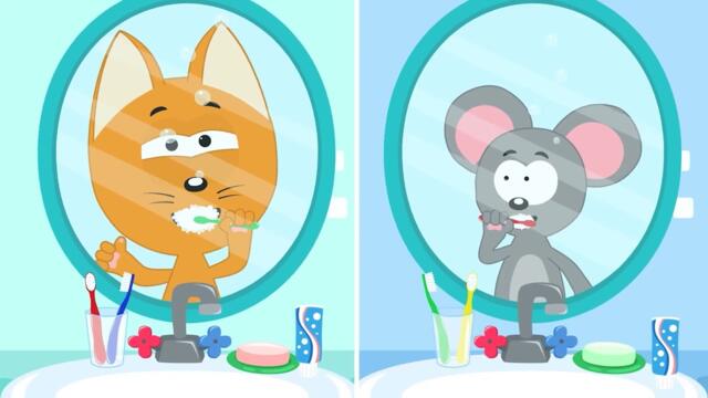 Котэ ТВ: новая песенка!!! Чистим зубки 😁😺 Мультики для малышей