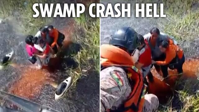 Passengers survive 36hrs in alligator-infested swamp after plane crash