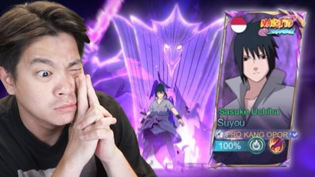 Gacha Full Skin NARUTO X MLBB & Review Skin Sasuke Suyou - Mobile Legends