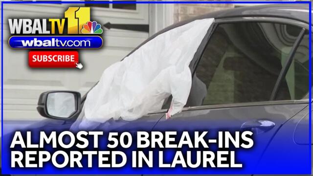 Laurel police see roughly 50 car break-ins in one night