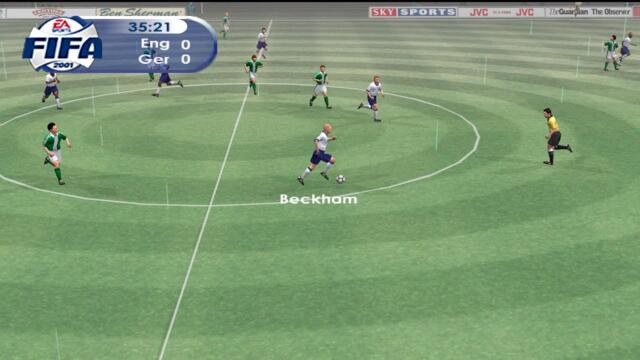 FIFA 2001 PS2 Gameplay - England vs Germany (PlayStation 2)