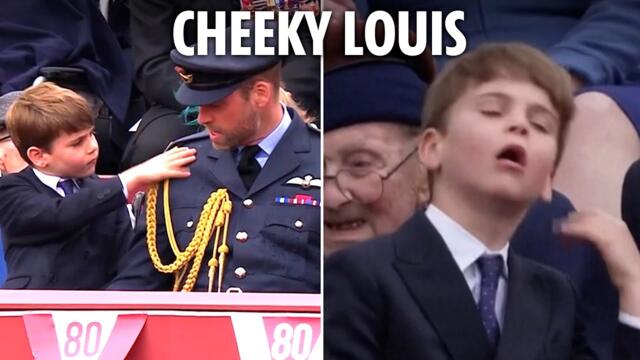 Prince Louis steals VE Day show with cheeky Wills remark, dramatic hair flick & excited antics