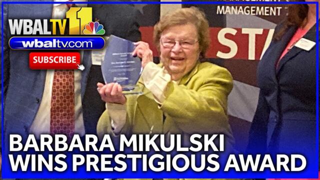 Former Sen. Barbara Mikulski wins prestigious award