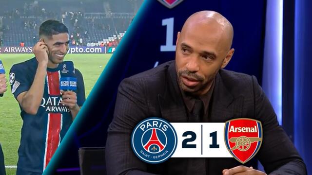 PSG vs Arsenal 2-1 (3-1) Hakimi takes PSG to Champions League FINAL! Henry and Carragher Reactions