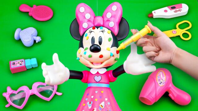 Mickey ASMR🐭 Satisfying with Unboxing Cute Pink Disney Minnie Mouse Makeup Playset | Review Toys