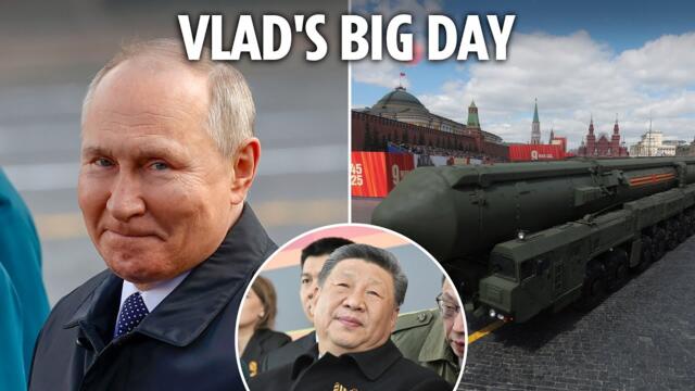 Smirking Putin stages biggest Victory Day parade since start of war with China’s Xi at his side