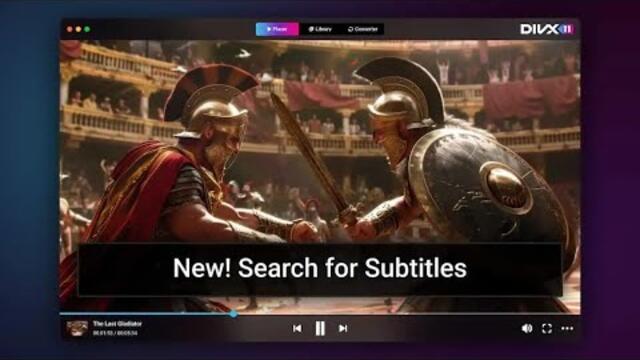 Easily Add Subtitles in free DivX 11 Software!