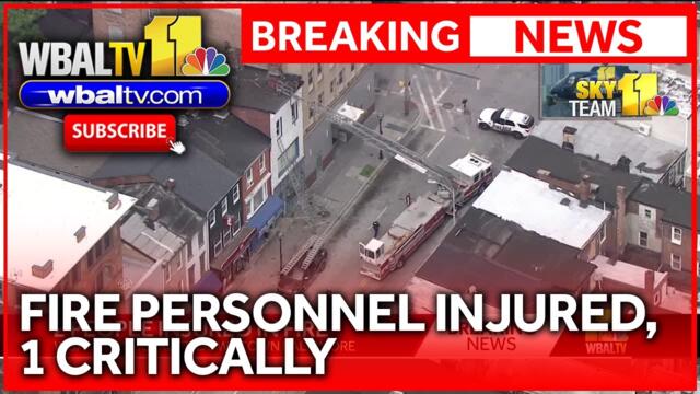 2 fire personnel injured, 1 critically, while fighting fire