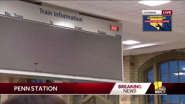 Train passengers at Penn Station effected by Baltimore fire