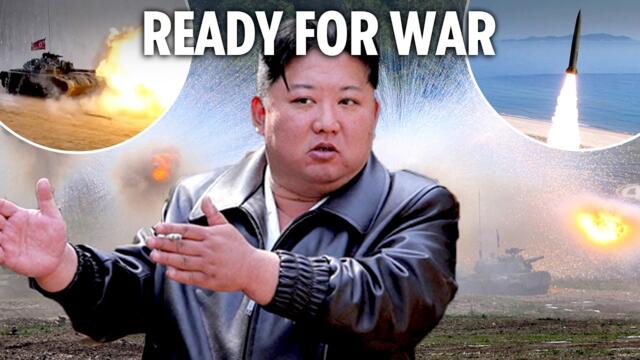 North Korea's Kim Jong-Un prepares for WAR with tank firing drills & brutal combat show