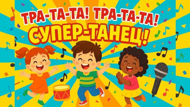 СУПЕР-ТАНЕЦ! Тра-та-та! Весёлая детская песня с танцами и хлопками💃🕺#СуперТанец  #детскиепесни