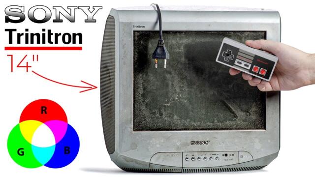 2002 ⚙️Restoration 📺 SONY Mini TV ✅ Junk ➜ RGB Retrogaming CRT! KV-14LT1K (Real restore)