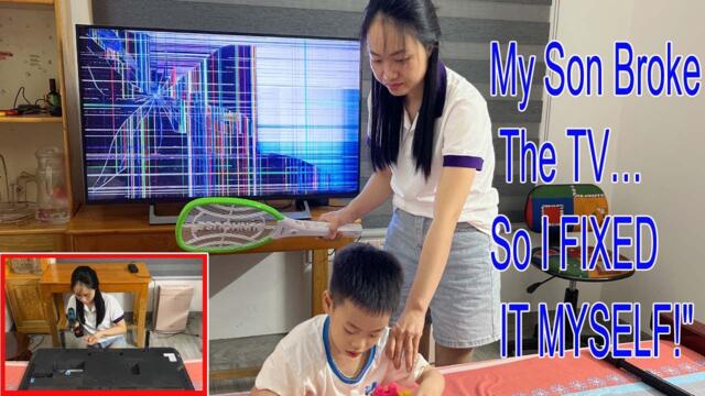 Kid SMASHES TV Screen… Then Mom SHOCKS Everyone With This DIY Fix!