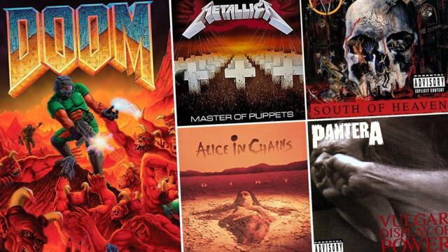 the inspiration of doom soundtrack (metallica, slayer, pantera, alice in chains)