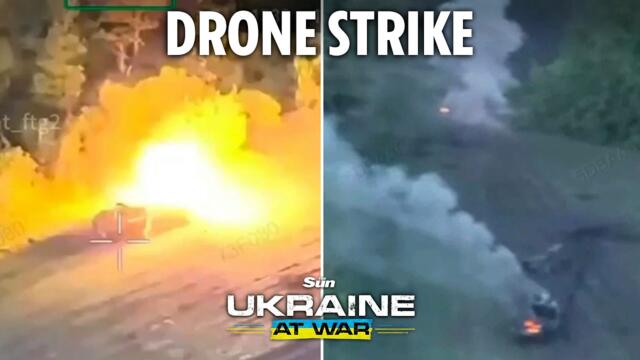 Ukraine drone swarm ANNIHILATES Russian column