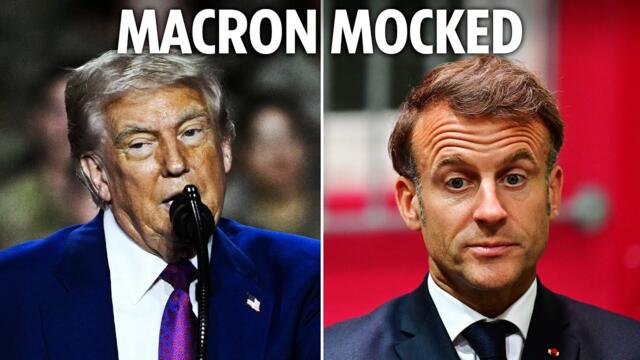 Trump MIMICS Macron and jokes about France in WW2 - 'without us, they're speaking German & Japanese'