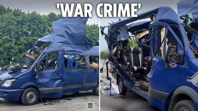 Putin's horror bus attack in Ukraine kills at least nine civilians after peace talks