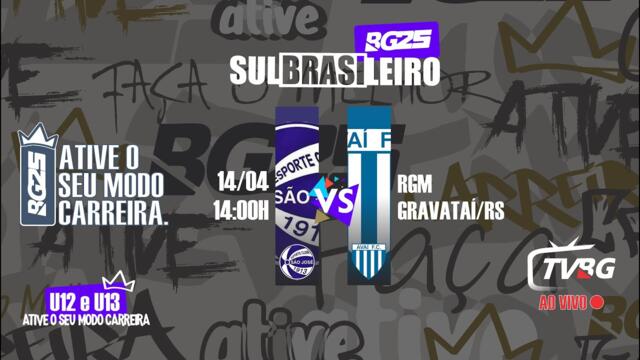 | AO VIVO | SULBRASILEIRO BG25 U12 E U13 | SÃO JOSÉ X AVAÍ